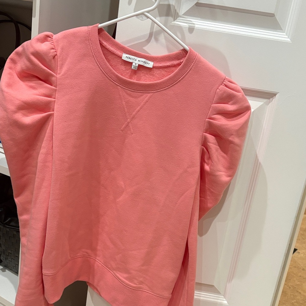 Rebecca Minkoff Pink Puff Sleeve Sweatshirt, $40